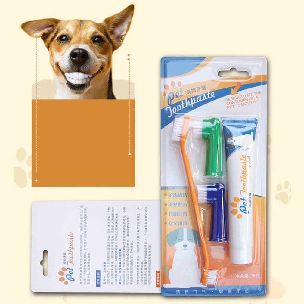Pet Toothpaste Set - Soft Toothbrush Oral