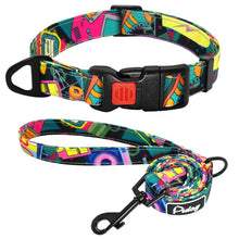 Load image into Gallery viewer, Printed Dog Collar and Walking Leash
