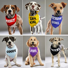 Load image into Gallery viewer, Personalized Custom Dog Bandanas

