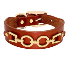 Load image into Gallery viewer, Leather Rhinestone Dog Collar
