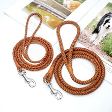 Load image into Gallery viewer, Rolled Leather Dog Leash
