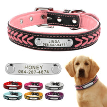Load image into Gallery viewer, Collar With Name Plate and Matching Leash
