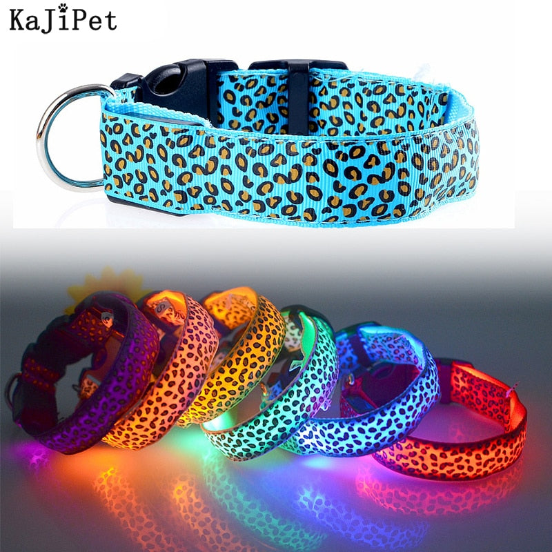 Glowing/Leopard Luminous Collar For Night Safety