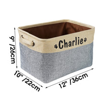 Load image into Gallery viewer, Personalized Pet Toy Storage Canvas Basket
