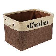 Load image into Gallery viewer, Personalized Pet Toy Storage Canvas Basket
