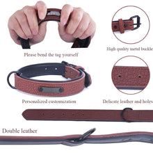 Load image into Gallery viewer, Personalized Dog Collars adjustable Soft Leather
