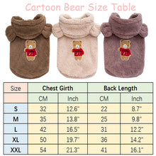 Load image into Gallery viewer, Soft Flannel Bear Ear Dog Coat
