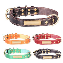 Load image into Gallery viewer, Personalized Collar Adjustable Soft Leather
