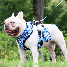 Load image into Gallery viewer, Camouflage/Reflective Harness/Leash/Bow Collar
